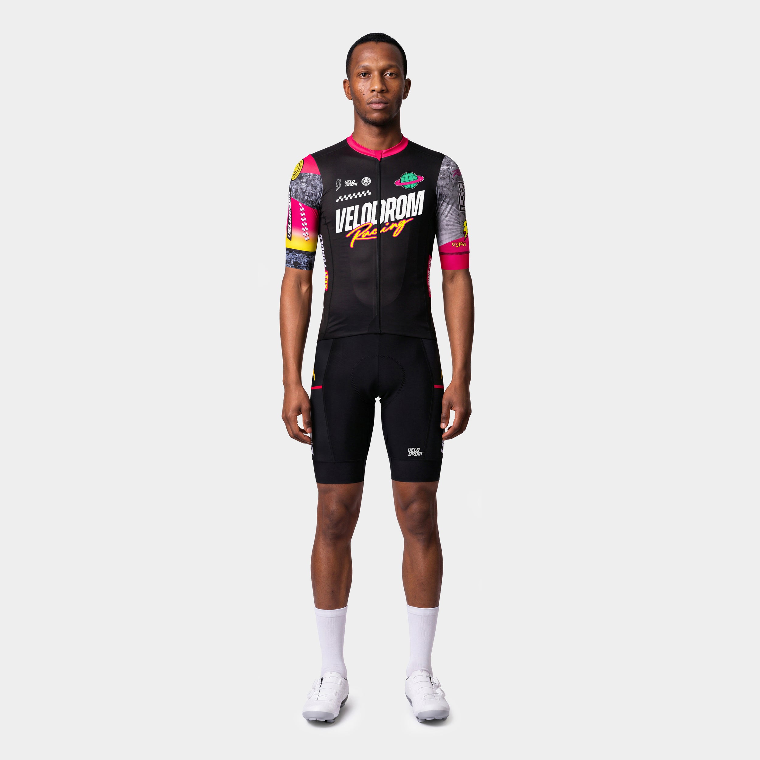 VELODROM Raceday 4.0 Jersey Team - Black/Yellow/Pink