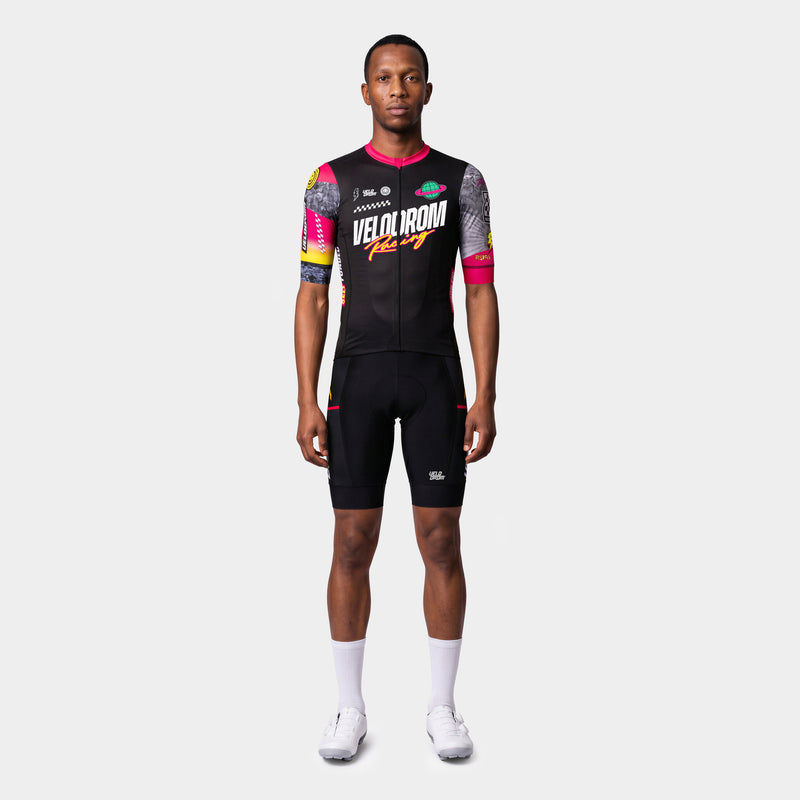 VELODROM Raceday 4.0 Jersey Team - Black/Yellow/Pink