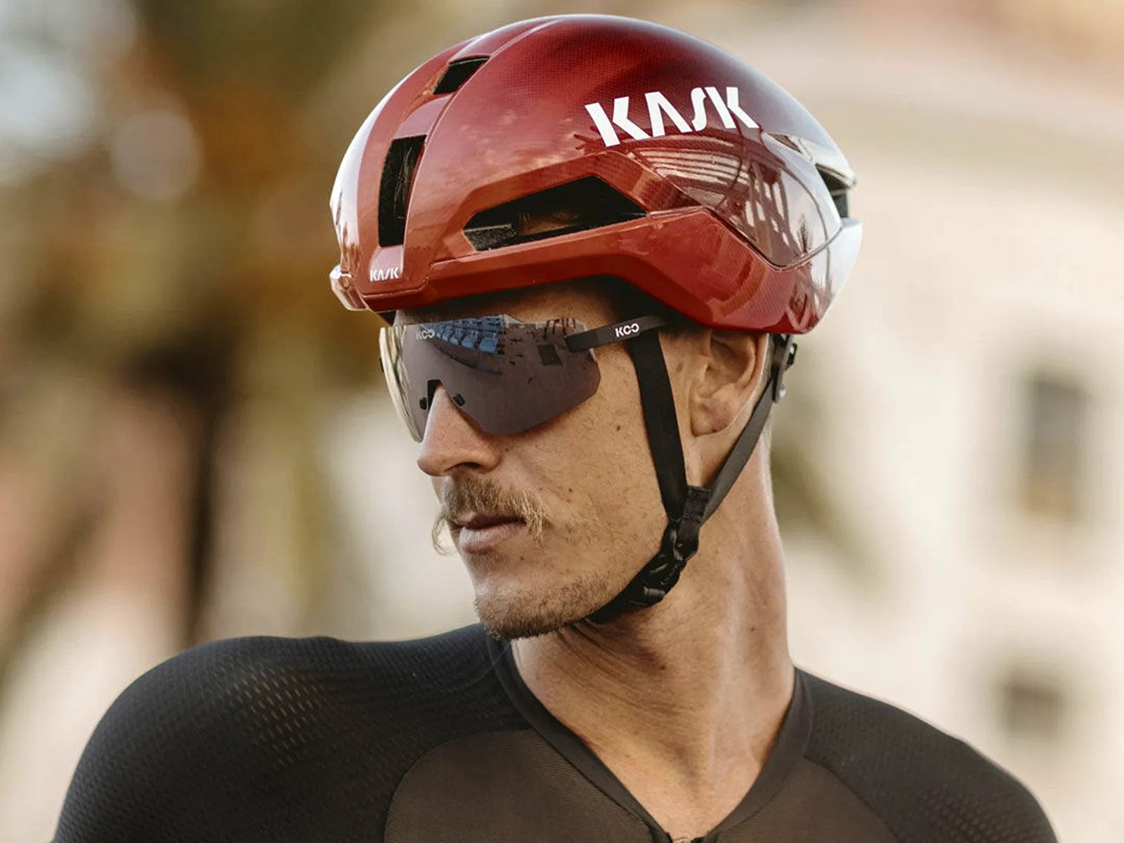 kask helm rennrad KASK Nirvana Aero Fahrradhelm - Cherry Bust