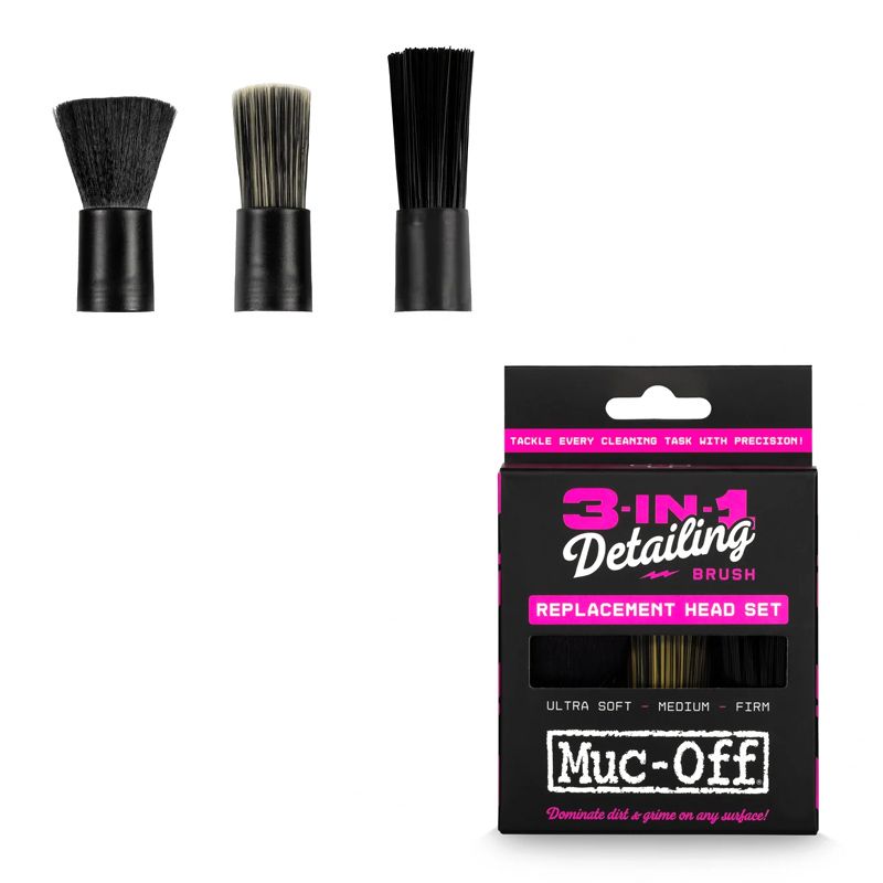 MUC-OFF 3 in 1 Detailing Brush Replacement Head Set
