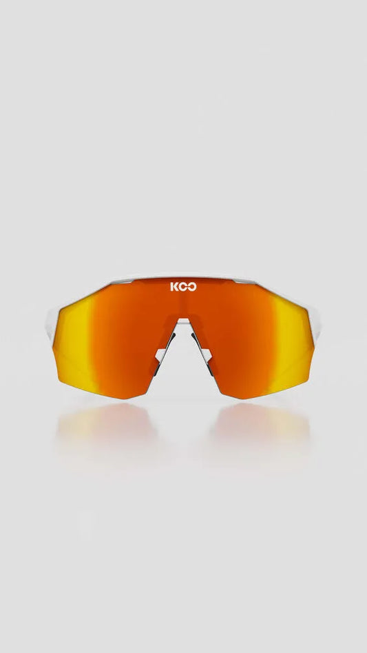 KOO Alibi Eyewear White/Matt - Red Mirror Lens