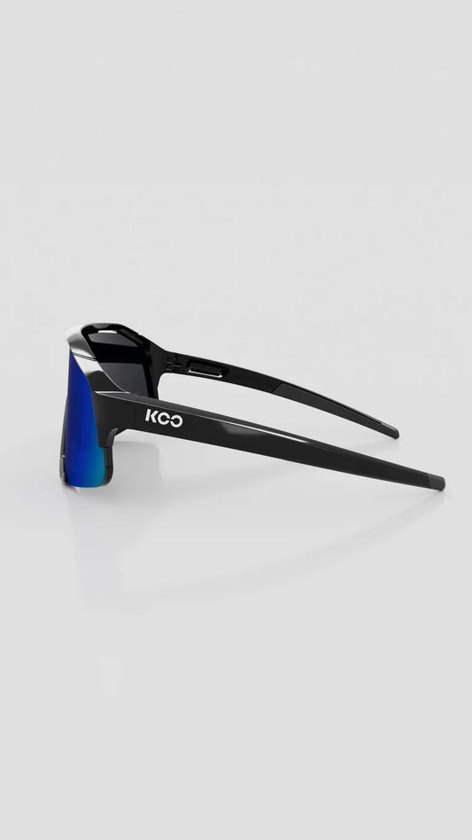 KOO Demos Eyewear Black/Blue - Blue Sky Mirror Lens
