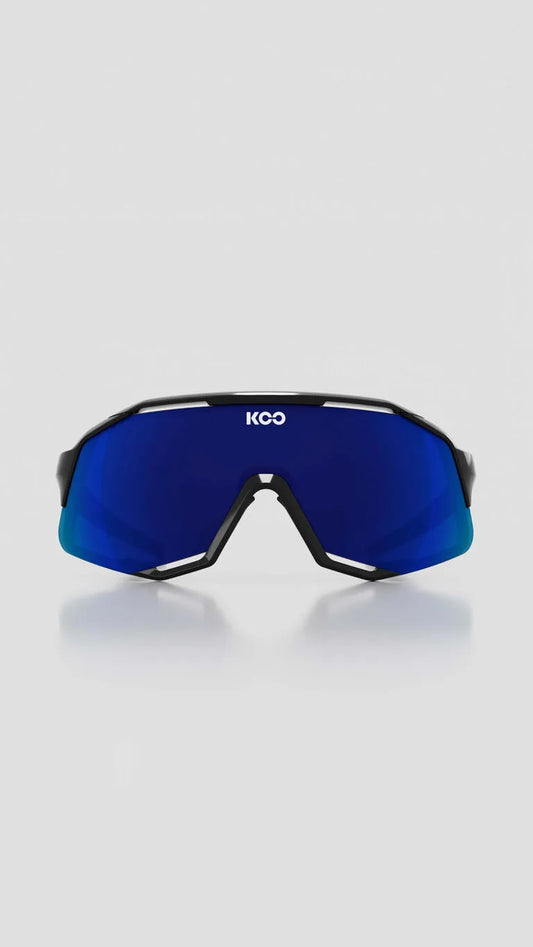 KOO Demos Eyewear Black/Blue - Blue Sky Mirror Lens