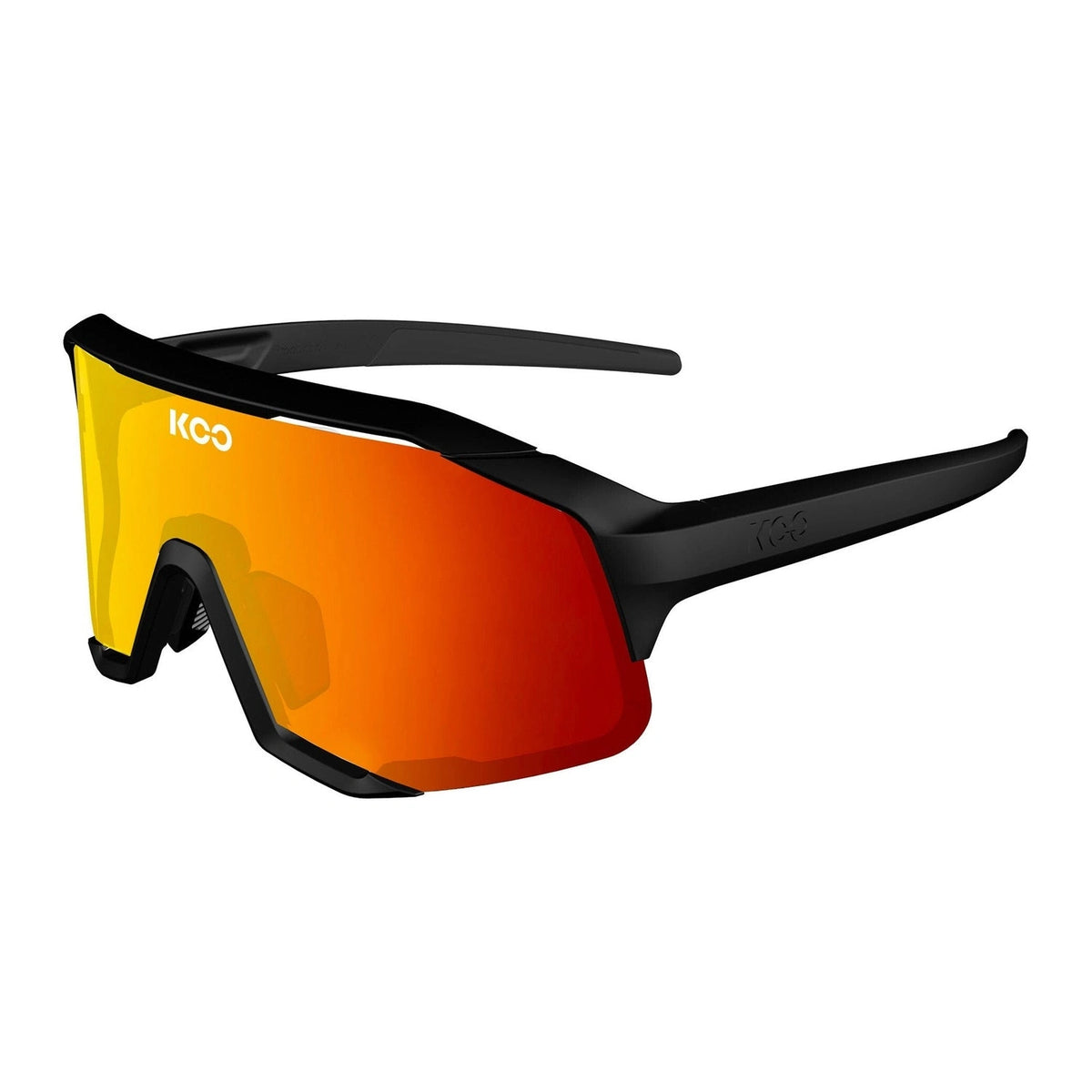 koo rennrad brille Sonnenbrille Demos Red Mirror - Schwarz Matt | Velodrom Cycling Store Measure:L Indoor Cycle Bike Crank Outback Straw hat
