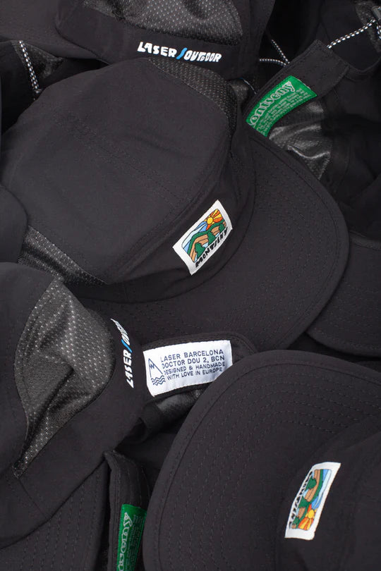 LASER Montseny V2 Tech 5 Panel Hat Cap - Black