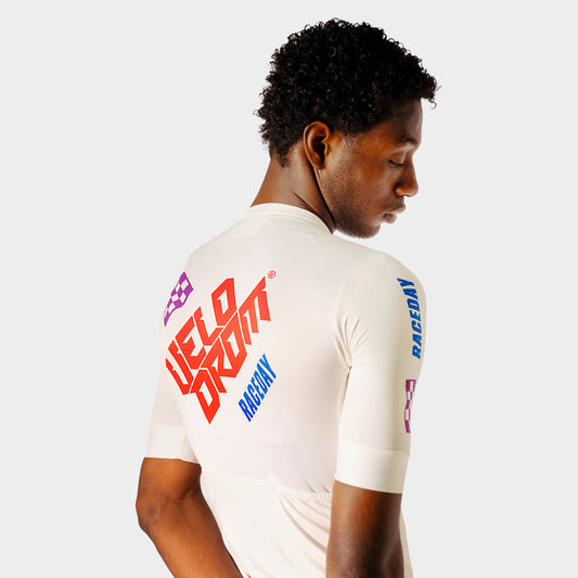 VELODROM Raceday 3.0 Cycling Jersey - Off White Late Drop