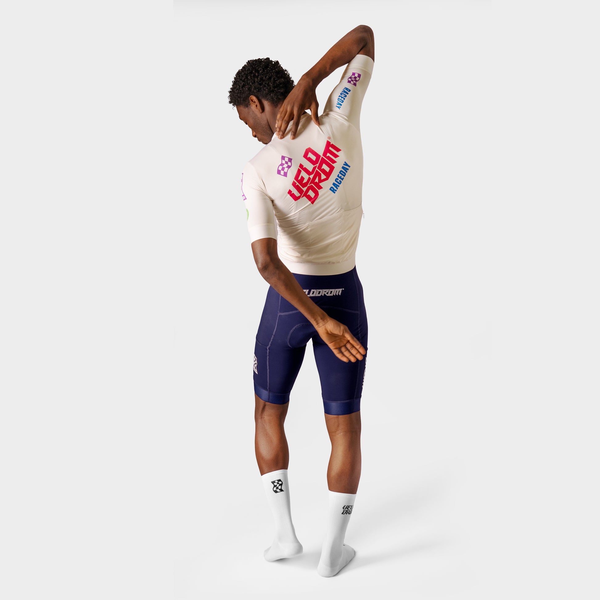 VELODROM Raceday 3.0 Cycling Jersey - Off White Late Drop