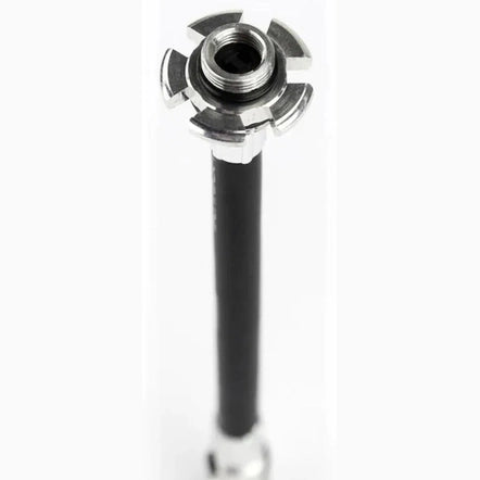 LEZYNE ABS FLEX HOSE PRESTA WITH VALVE TOOL FOR ROAD DRIVE PUMPS - BLACK/SILVER