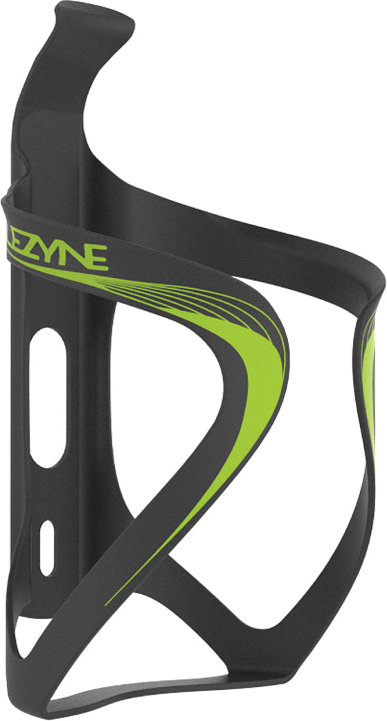 LEZYNE CARBON TEAM WATER BOTTLE CAGE - BLACK/GREEN