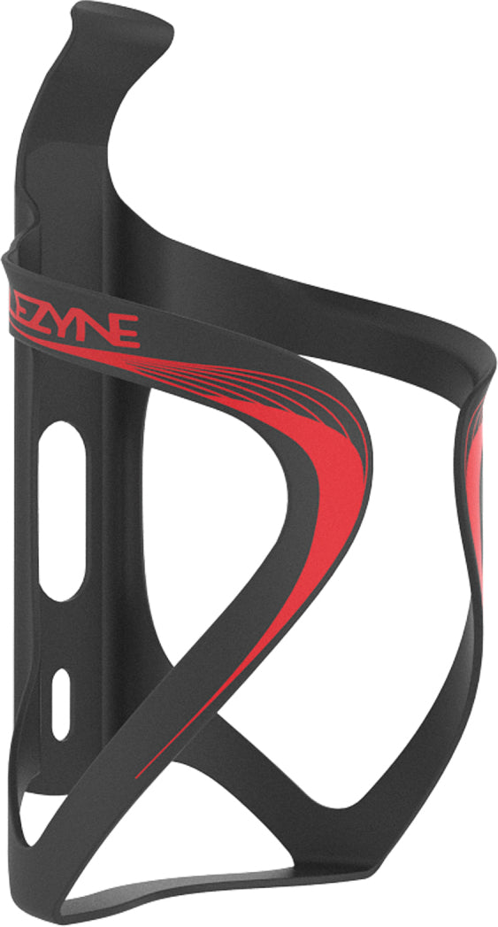 LEZYNE CARBON TEAM WATER BOTTLE CAGE - BLACK/RED