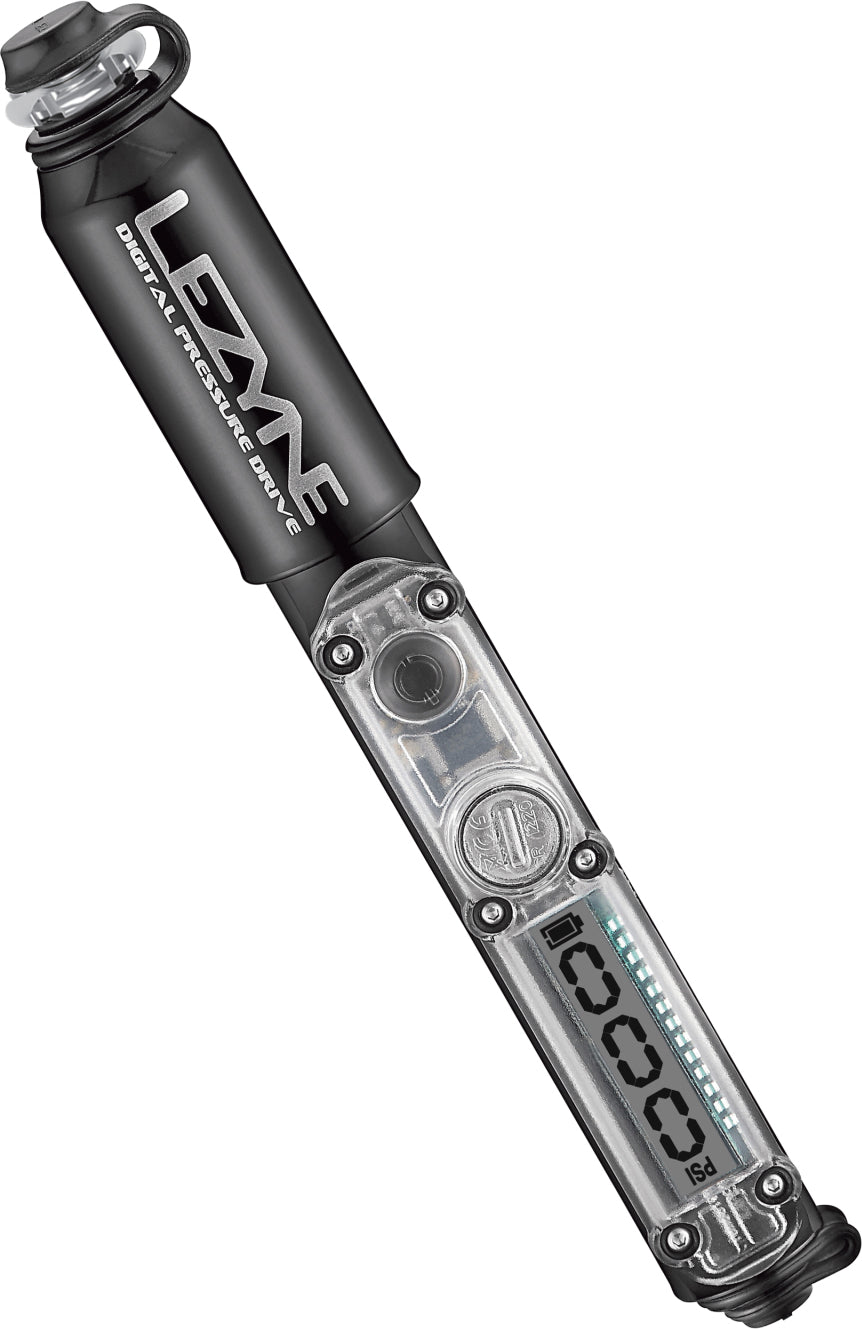 LEZYNE CNC DIGITAL PRESSURE DRIVE MINI PUMP - BLACK/GLOSSY
