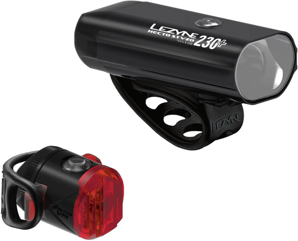 LEZYNE HECTO 230+ / FEMTO USBC STVZO LIGHT SET - BLACK