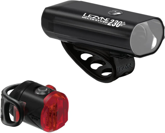 LEZYNE HECTO 230+ / FEMTO USBC STVZO LIGHT SET - BLACK