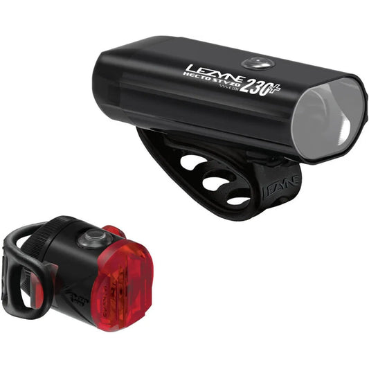 LEZYNE HECTO 230+ / FEMTO USBC STVZO LIGHT SET - BLACK