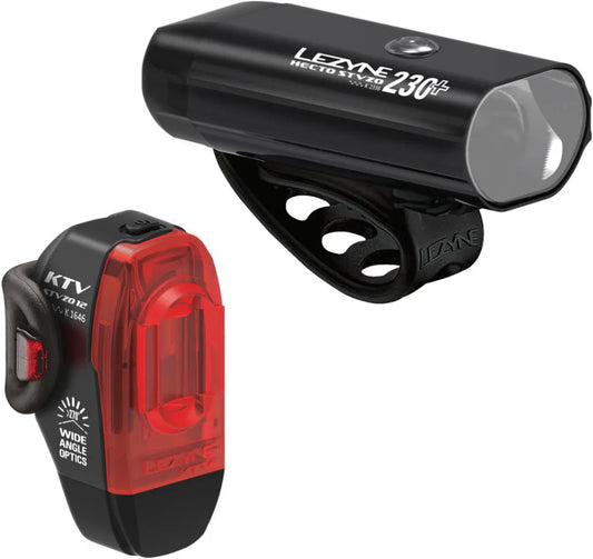 LEZYNE HECTO 230+ / KTV STVZO LIGHT SET - BLACK