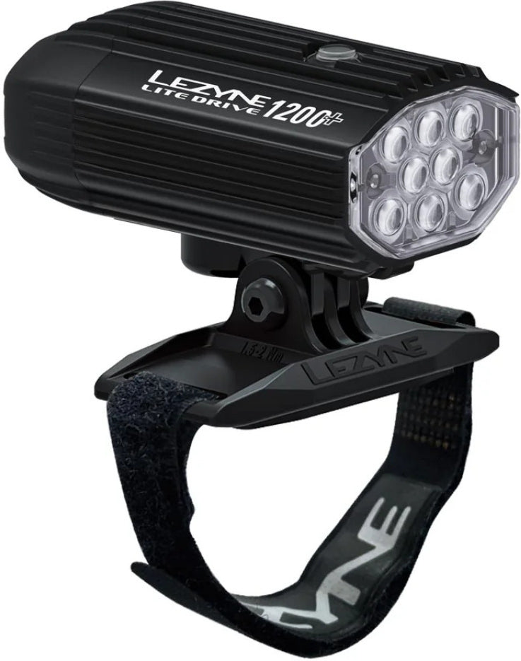 LEZYNE LITE DRIVE 1200+ HELMET LIGHT - BLACK/WHITE