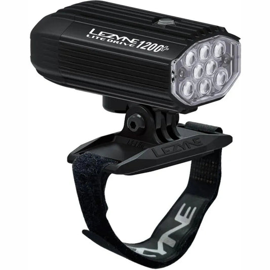 LEZYNE LITE DRIVE 1200+ HELMET LIGHT - BLACK/WHITE