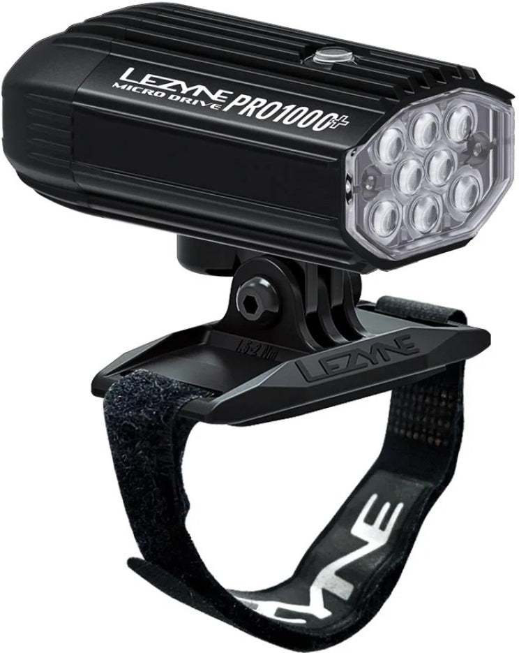 LEZYNE MICRO DRIVE PRO 1000+ HELMET LIGHT - BLACK/WHITE