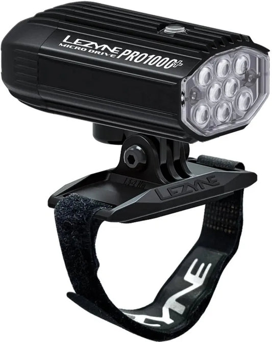 LEZYNE MICRO DRIVE PRO 1000+ HELMET LIGHT - BLACK/WHITE