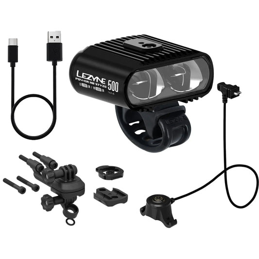 LEZYNE POWER HIGH BEAM 500 LOADED STVZO Front LIGHT - BLACK/WHITE