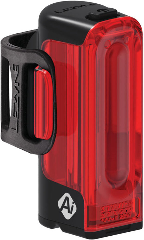 LEZYNE STRIP+ STVZO AI ALERT LIGHT - BLACK/RED