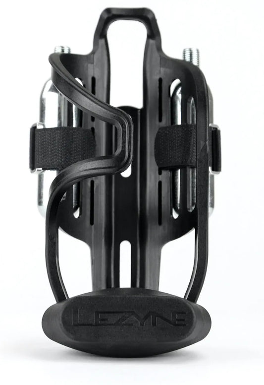 LEZYNE TUBELESS FLOW WATER BOTTLE CAGE WITH CO2 CARTRIDGES - BLACK