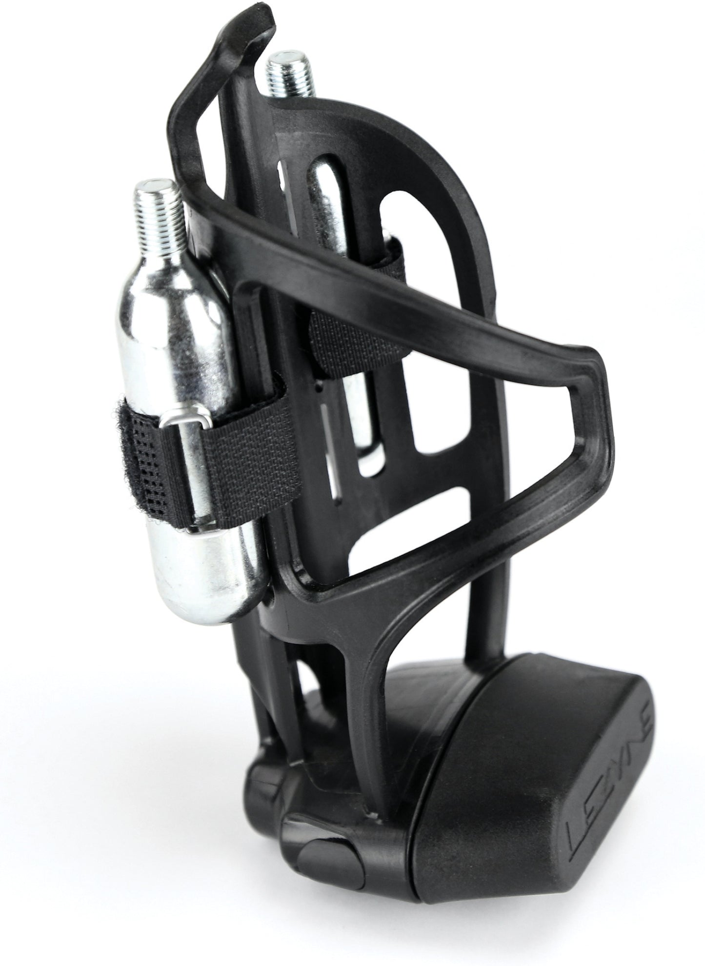 LEZYNE TUBELESS FLOW WATER BOTTLE CAGE WITH CO2 CARTRIDGES - BLACK