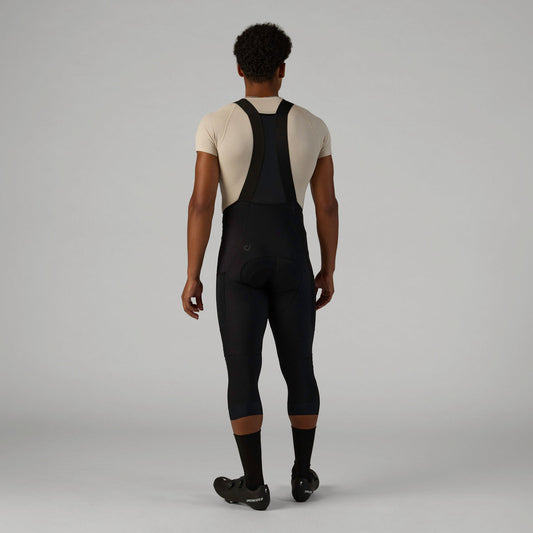 VELOCIO Luxe Thermal 3/4 Cykelbukser med seler Cykelbukser med seler Tights - Sort