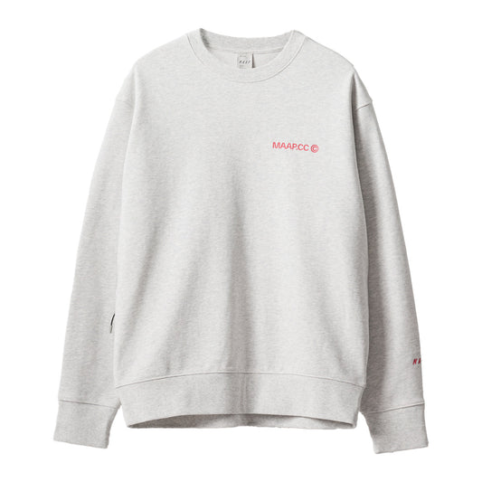 MAAP ESSENTIALS CC CREW - LIGHT GREY MARLE