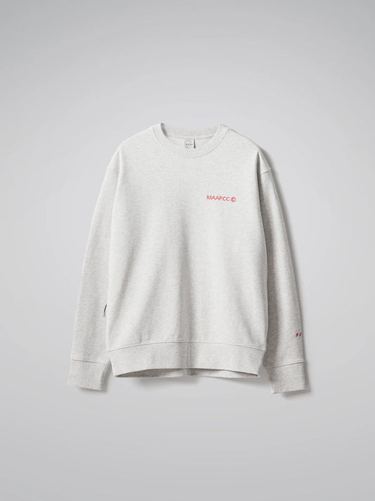 MAAP ESSENTIALS CC CREW - LIGHT GREY MARLE