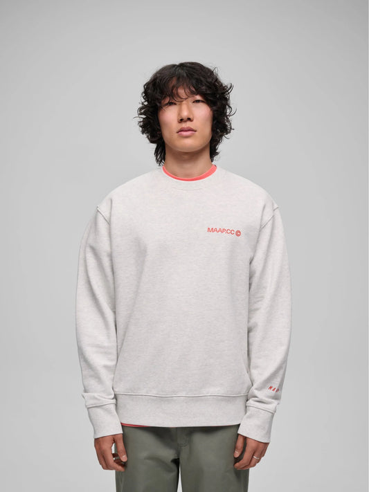 MAAP ESSENTIALS CC CREW - LIGHT GREY MARLE