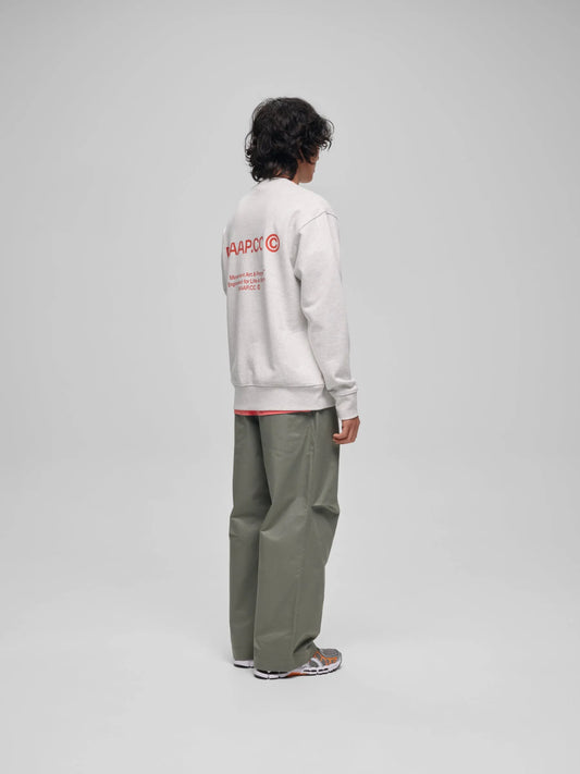 MAAP ESSENTIALS CC CREW - LIGHT GREY MARLE