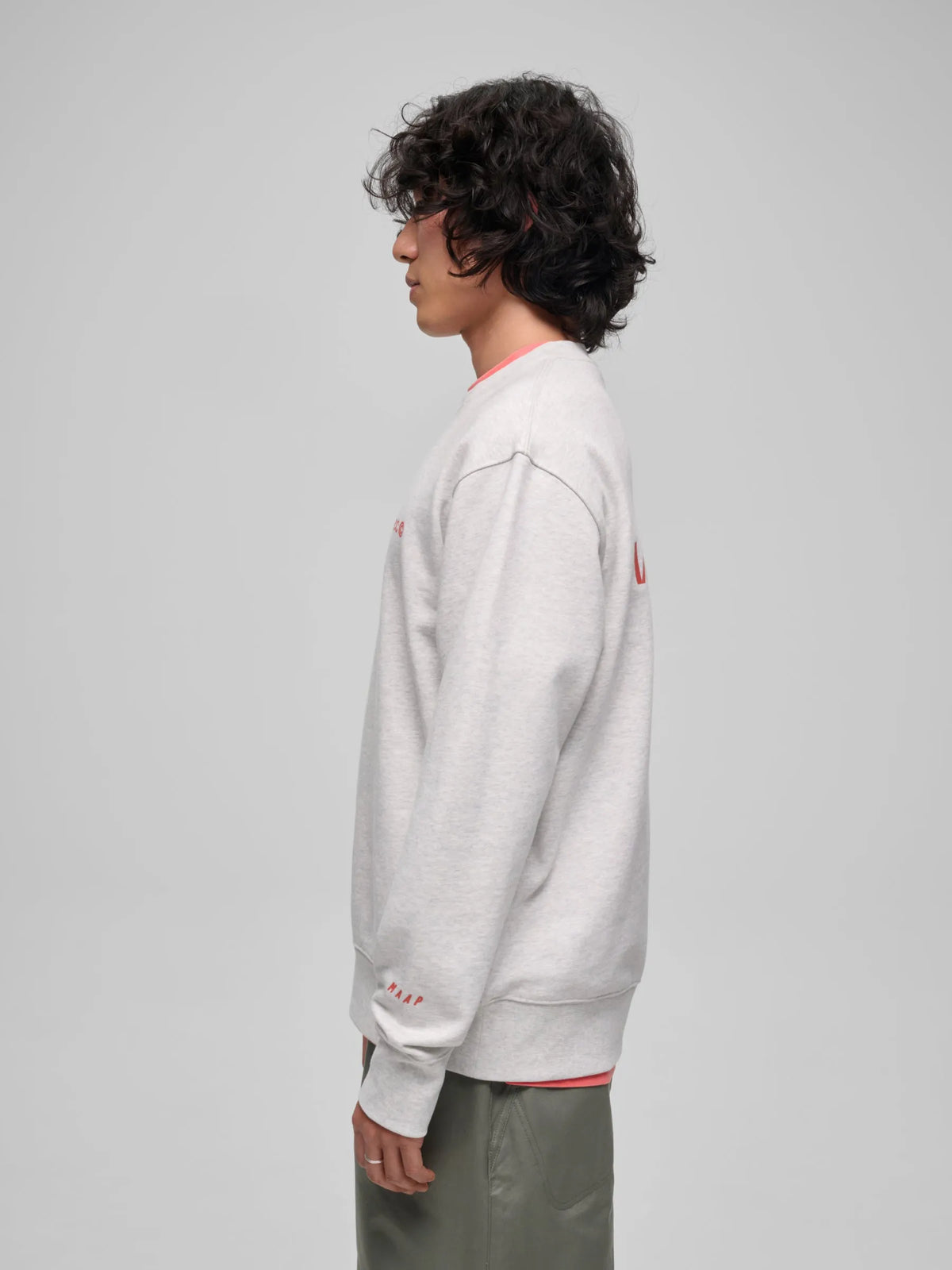 MAAP ESSENTIALS CC CREW - LIGHT GREY MARLE