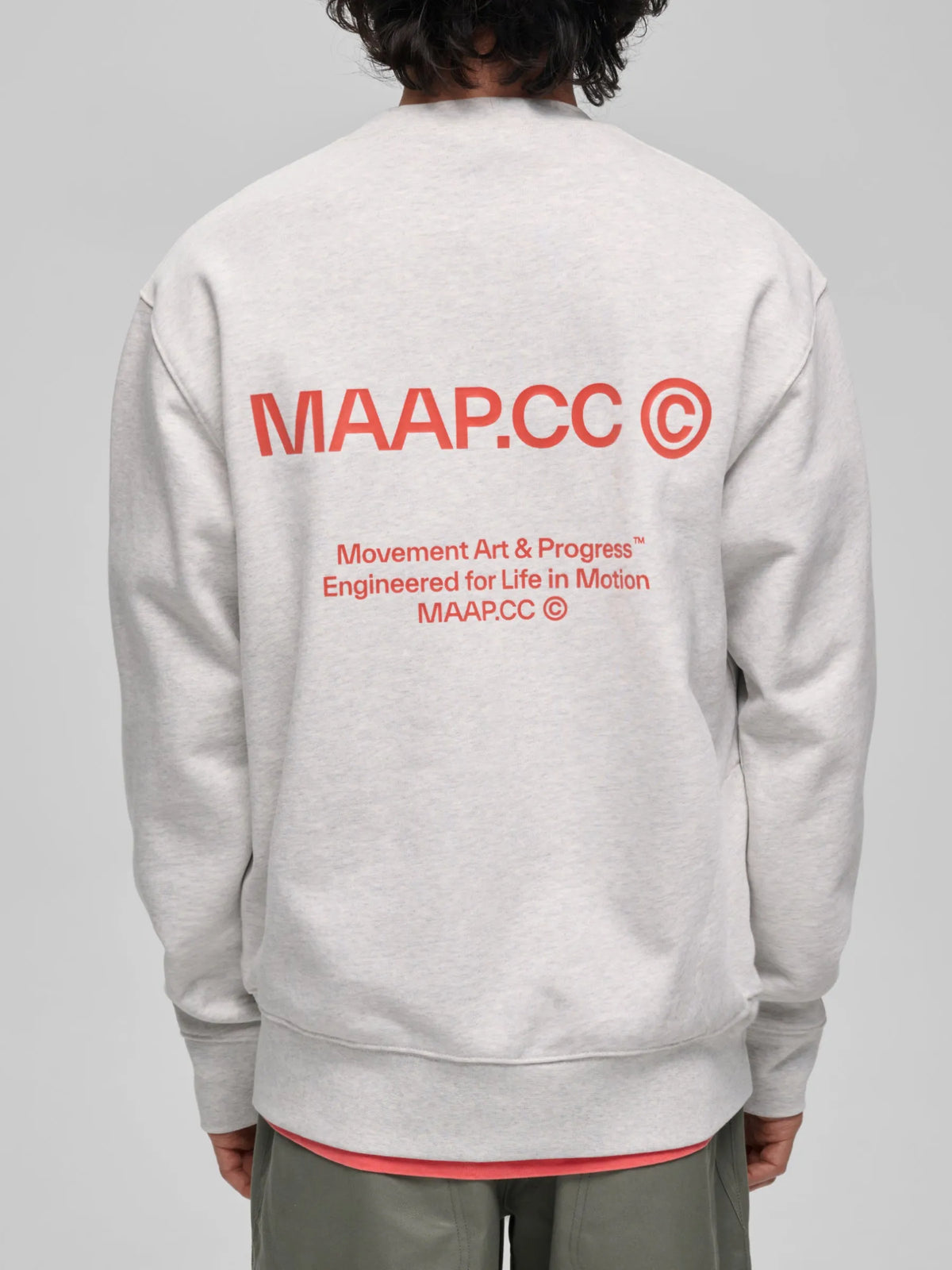 MAAP ESSENTIALS CC CREW - LIGHT GREY MARLE