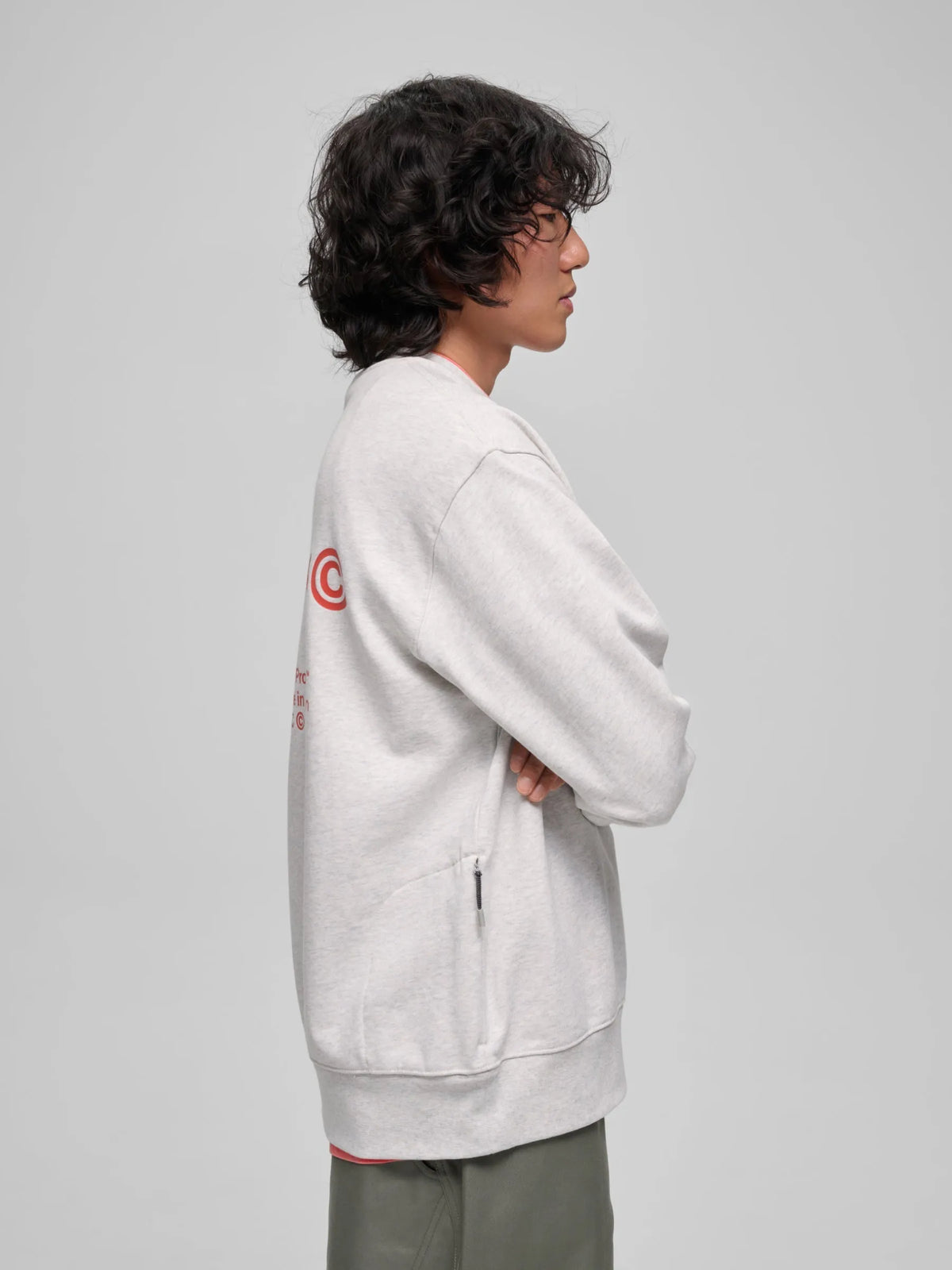 MAAP ESSENTIALS CC CREW - LIGHT GREY MARLE