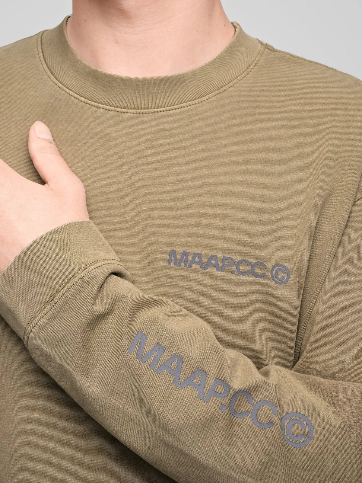 MAAP ESSENTIALS CC LONG SLEEVE TEE - SILVER SAGE