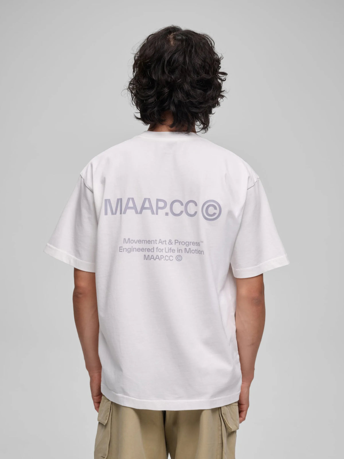 MAAP ESSENTIALS CC TEE - WHITE/ICELANDIC BLUE