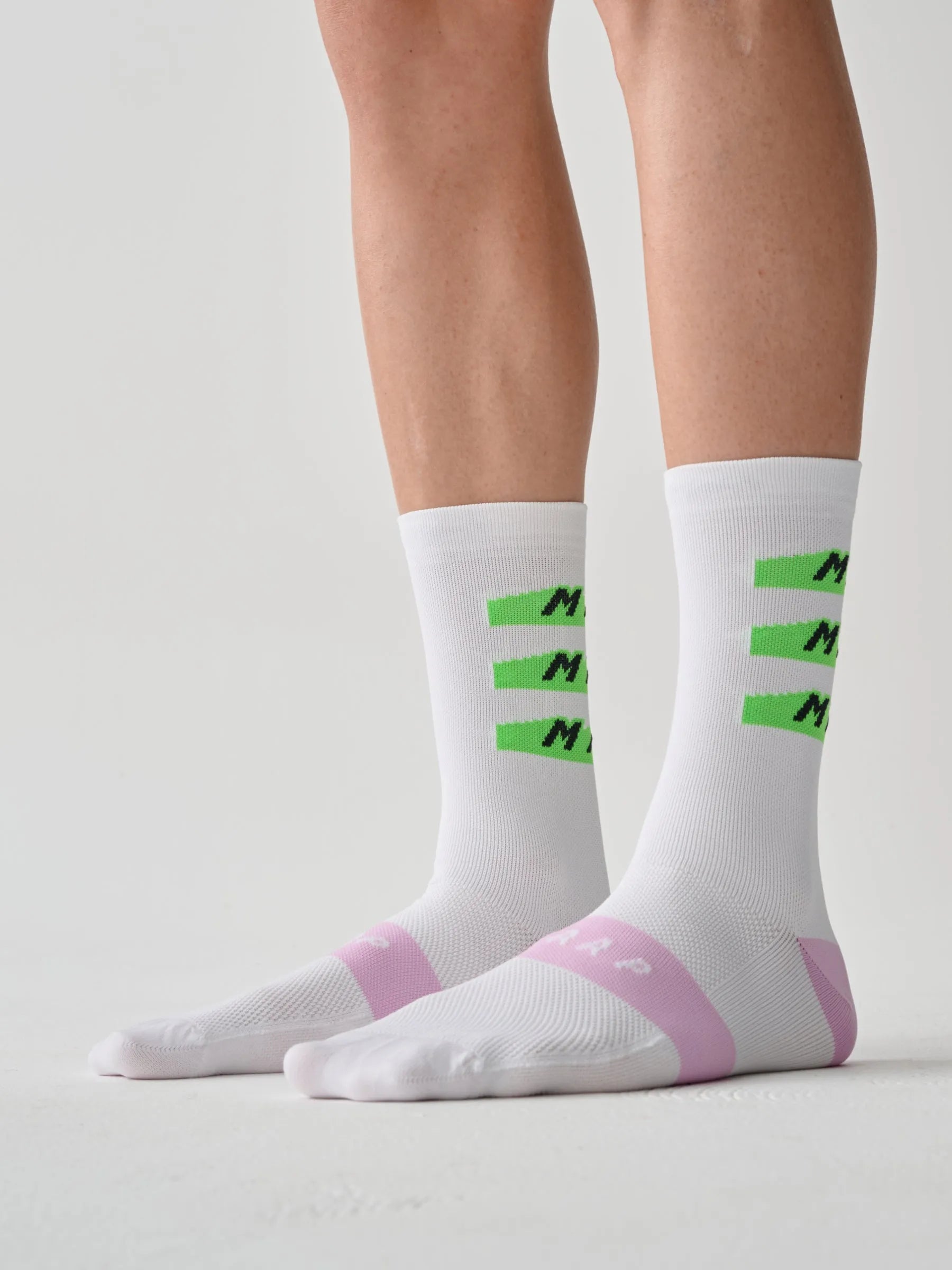 MAAP Evade X Socks - White/Fluro Green