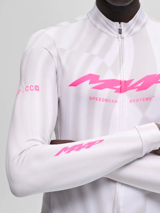 MAAP HALO TEAM THERMAL LONG SLEEVE JERSEY - HALO STATIC GREY