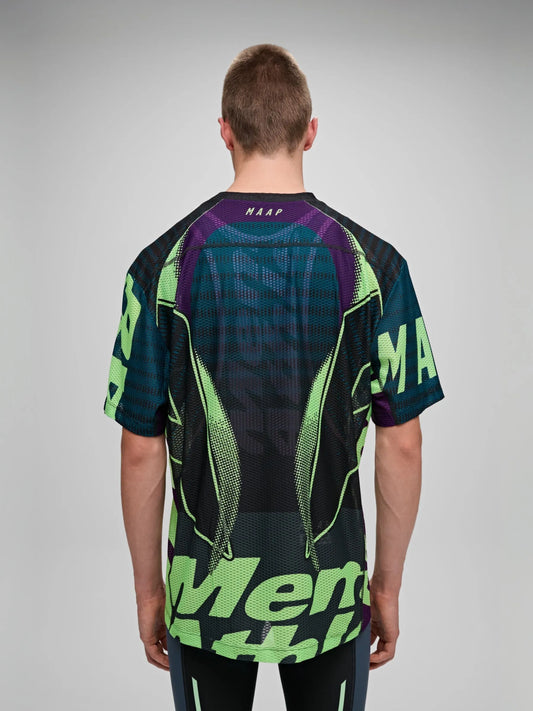 MAAP MESH SHORT SLEEVE TEE - BLACK/ACID LIME