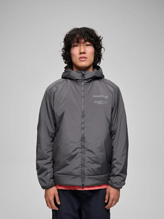 MAAP SOLACE INSULATED HOODED JACKET - MONOLITH