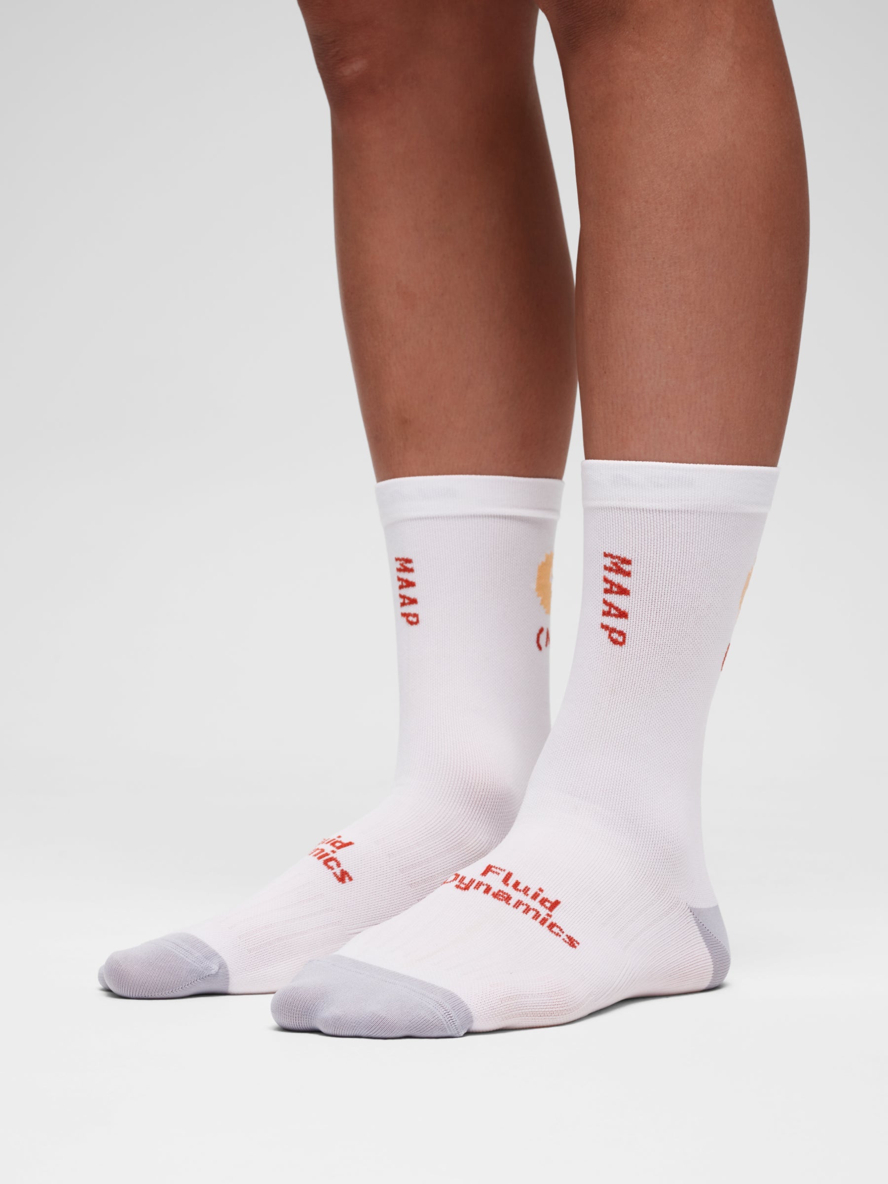 MAAP Strata Team Sock - White/Sorbet