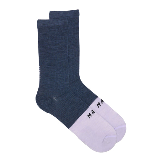 MAAP TEAM MERINO SOCK - CARBON BLUE/THISTLE