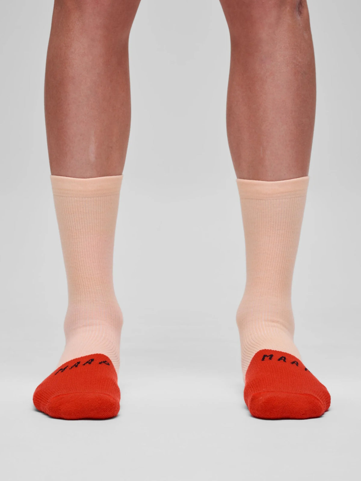 MAAP TEAM MERINO SOCK - CARMINE/FLUORO ORANGE