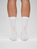 MAAP Team Socks Long - White/ Faded Fluoro Orange