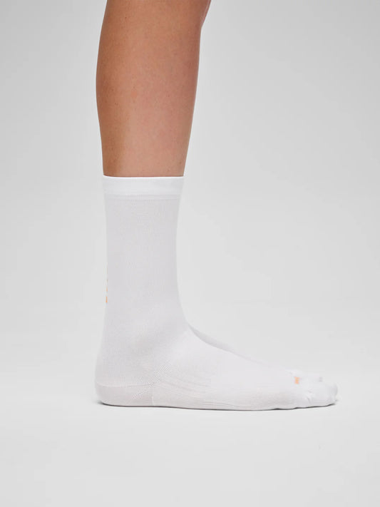 MAAP Team Socks Long - White/ Faded Fluoro Orange