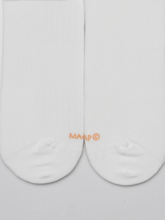 MAAP Team Socks Long - White/ Faded Fluoro Orange