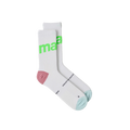 MAAP Training Socks - White/Fluoro Lime