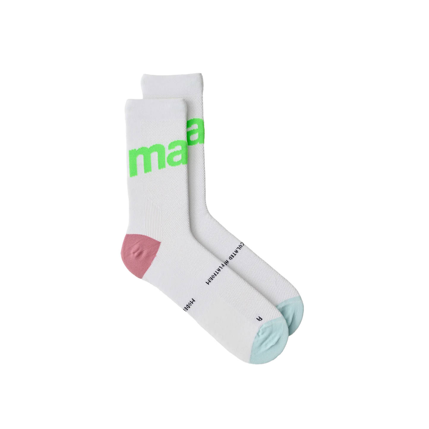 MAAP Training Socks - White/Fluoro Lime
