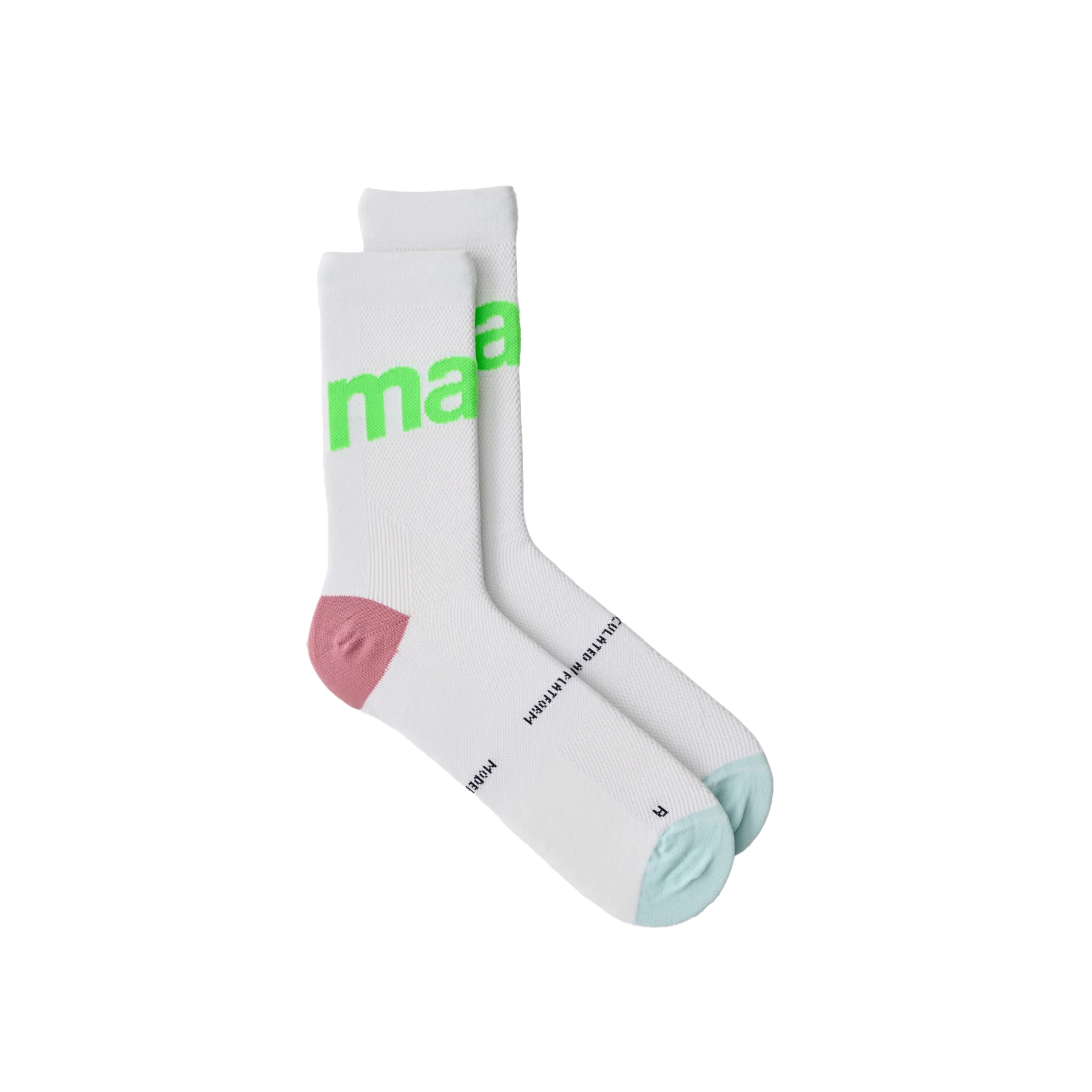 MAAP Training Socks - White/Fluoro Lime